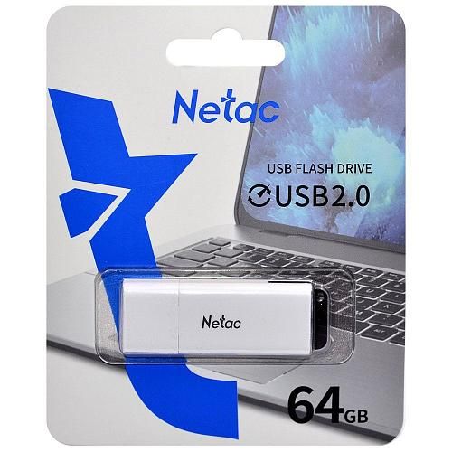 64GB USB 2.0 Flash Drive NETAC U185 белый (NT03U185N-064G-20WH)