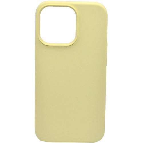 Чехол - накладка совместим с iPhone 13 Pro (6.1") "Soft Touch" светло-желтый /без лого/