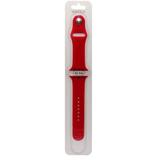 Ремешок совместим с Apple Watch (42/44/45/49 мм) силикон SM красный