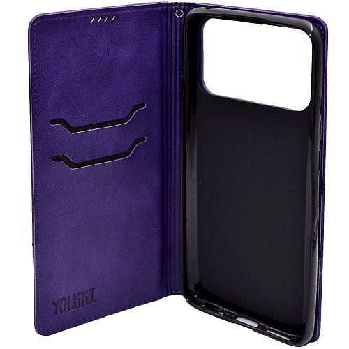 Чехол - книжка совместим с Xiaomi Poco C40 YOLKKI Wellington фиолетовый