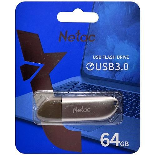 64GB USB 3.0 Flash Drive NETAC U352 серебро (NT03U352N-064G-30PN)