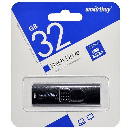 32GB USB 3.0 Flash Drive SmartBuy Fashion черный (SB032GB3FSK)