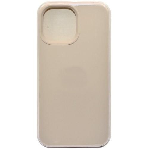 Чехол - накладка совместим с iPhone 15 Pro Max "Soft Touch" молочный 11 /с логотипом/повреждена упаковка/
