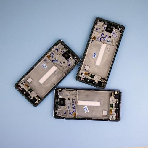 Дисплей совместим с Samsung SM-A525F/Galaxy A52 + тачскрин в рамке черный Oриг 100% Service Pack 