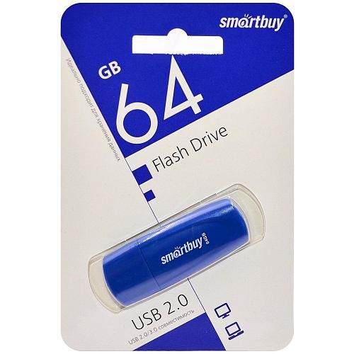 64GB USB 2.0 Flash Drive SmartBuy Scout синий (SB064GB2SCB)