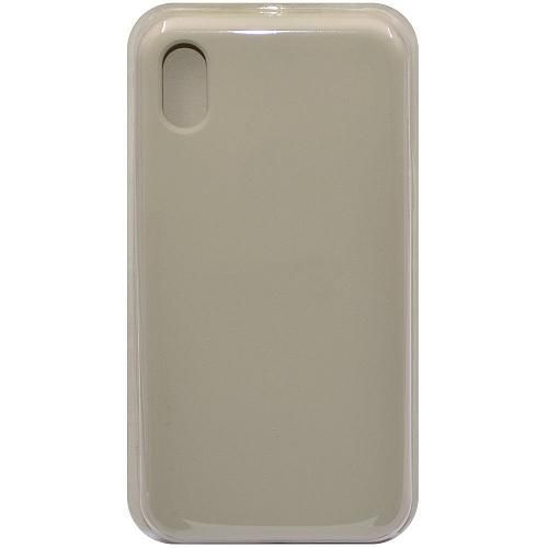 Чехол - накладка совместим с iPhone Xr "Soft Touch" молочный 11 /с логотипом/повреждена упаковка/