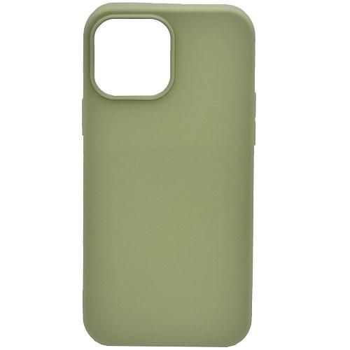 Чехол - накладка совместим с iPhone 13 Pro Max (6.7") YOLKKI Alma силикон матовый зеленый (1мм)