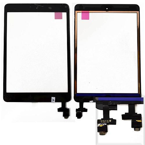 Тачскрин (Сенсор дисплея) совместим с iPad mini/ iPad mini 2 (с разъемом) + кнопка HOME черный orig Factory