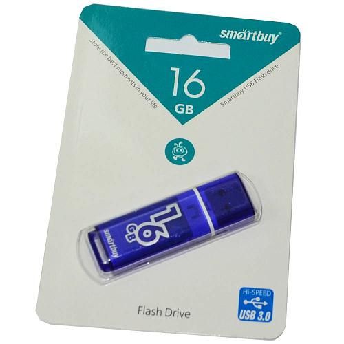 16GB USB 3.0 Flash Drive SmartBuy Glossy синий (SB16GBGS-DB)