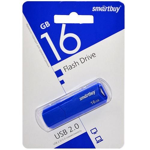 16GB USB 2.0 Flash Drive SmartBuy Clue синий (SB16GBCLU-BU)
