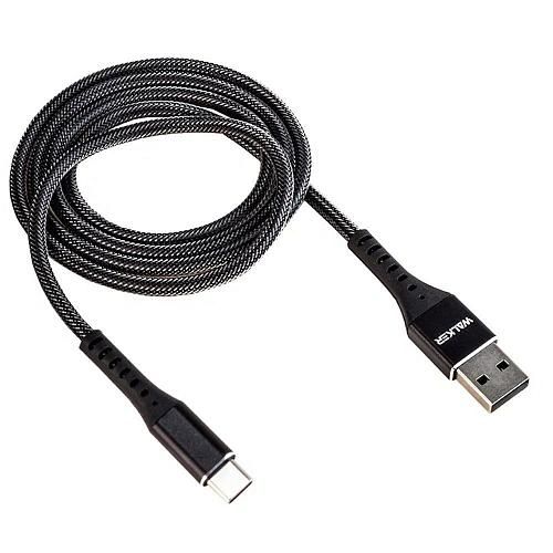 Кабель USB - TYPE-C WALKER C780 черный (1м) /3,1A/