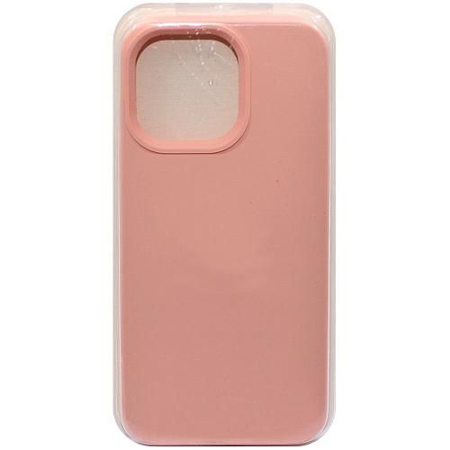 Чехол - накладка совместим с iPhone 15 Pro "Soft Touch" бледно-розовый 19 /с логотипом/