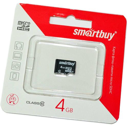 4GB SmartBuy MicroSDHC class 10 без адаптера