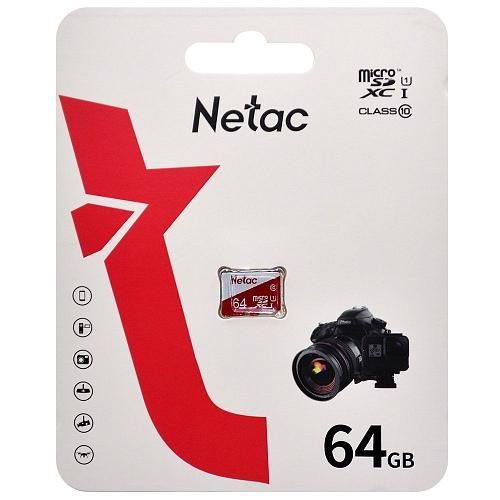 64GB NETAC P500 Eco MicroSD UHS-I U1 class 10 без адаптера