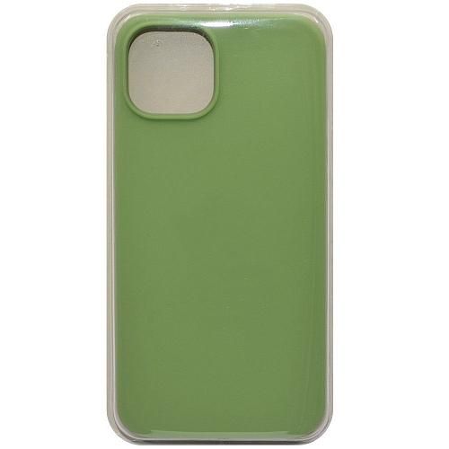 Чехол - накладка совместим с iPhone 14 (6.1") "Soft Touch" пыльно-зеленый 1 /с логотипом/