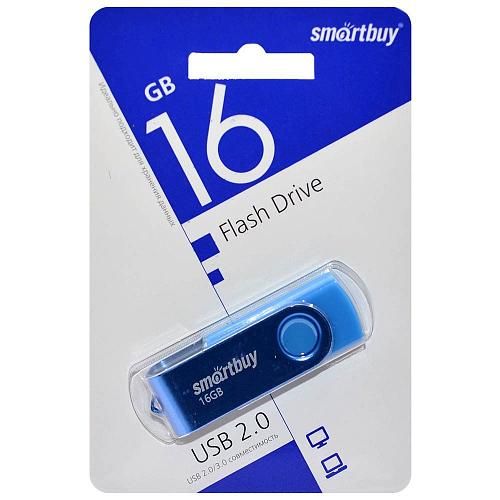 16GB USB 2.0 Flash Drive SmartBuy Twist синий (SB016GB2TWB)