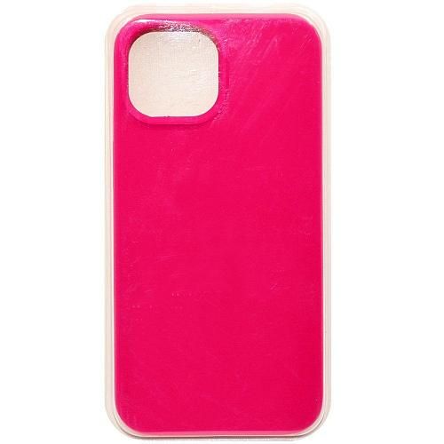Чехол - накладка совместим с iPhone 14 (6.1") "Soft Touch" ярко-розовый 65 /с логотипом/