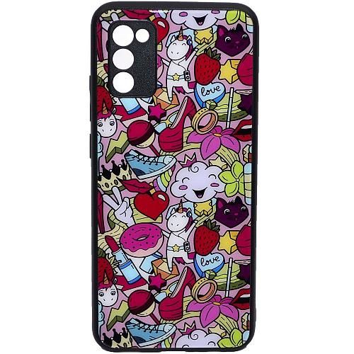 Чехол - накладка совместим с Samsung SM-A025F/Galaxy A02s "Glass" Cute Вид 16