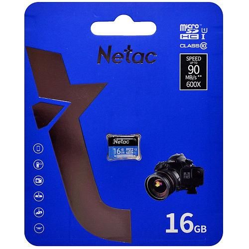 16GB NETAC P500 MicroSD UHS-I U1 class 10 без адаптера