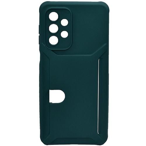 Чехол - накладка совместим с Samsung Galaxy A33 5G "Cardholder" Вид 2 силикон темно-зеленый