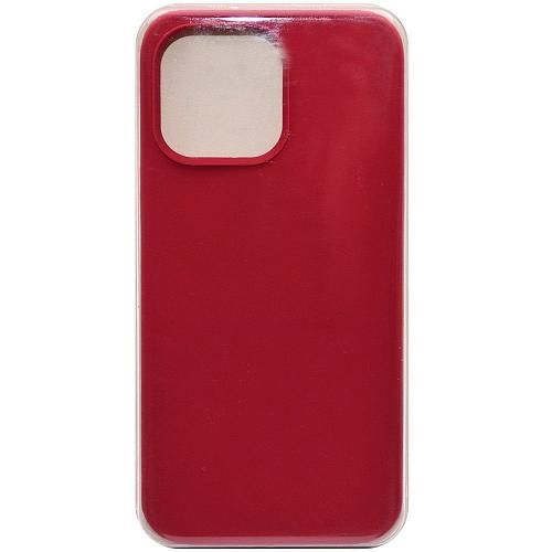 Чехол - накладка совместим с iPhone 14 Pro Max "Soft Touch" бордовый 25 /с логотипом/