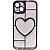 Чехол - накладка совместим с iPhone 14 (6.1") "Heart" силикон черный