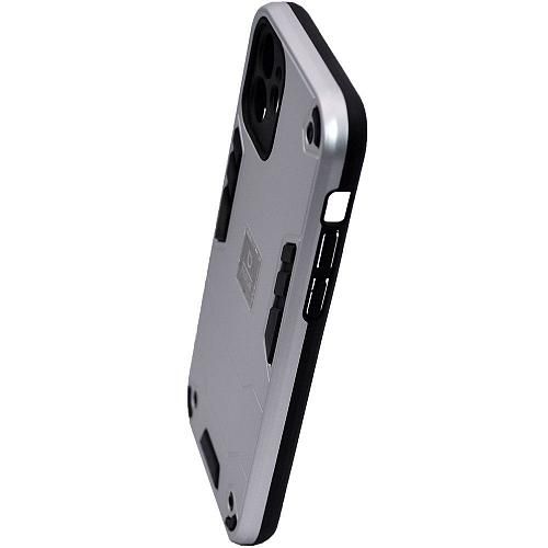 Чехол - накладка совместим с iPhone 12 (6.1") "Shape" серебро