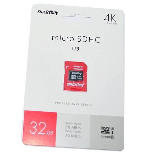 32GB SmartBuy MicroSD Pro UHS-I U3 class 10