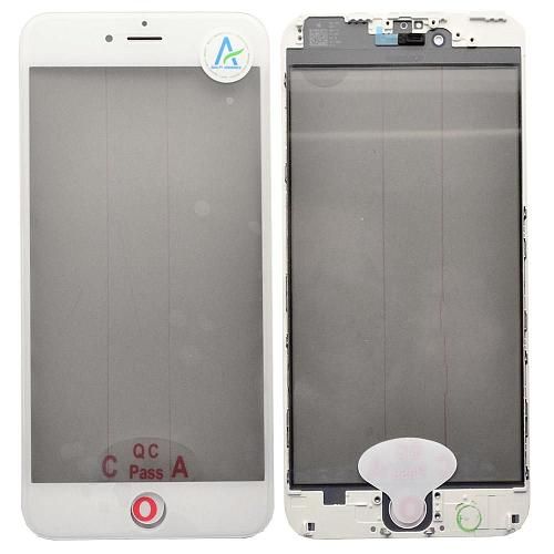 Стекло совместим с iPhone 6S Plus + OCA + поляризатор + рамка белый (олеофобное покрытие) orig Factory