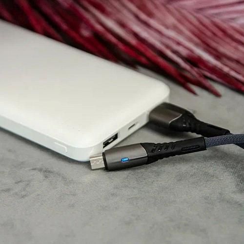 Кабель USB - micro USB WALKER C920 серый (1м) /3,1A/