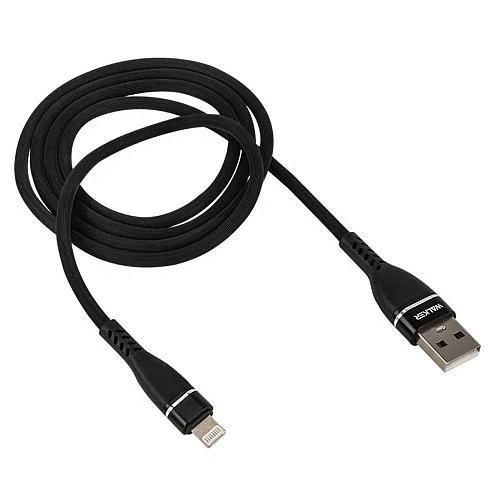 Кабель USB - Lightning 8-pin WALKER C580 черный (1м) /3,1A/