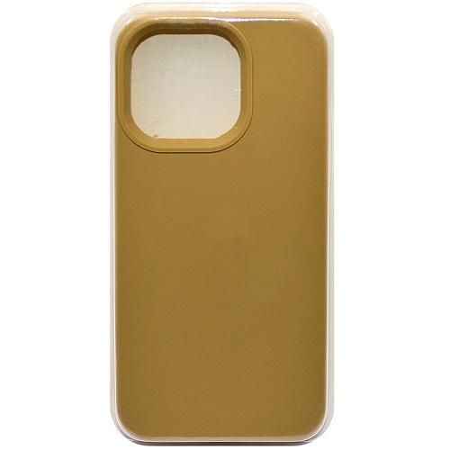 Чехол - накладка совместим с iPhone 15 Pro "Soft Touch" бледно-коричневый 28 /с логотипом/