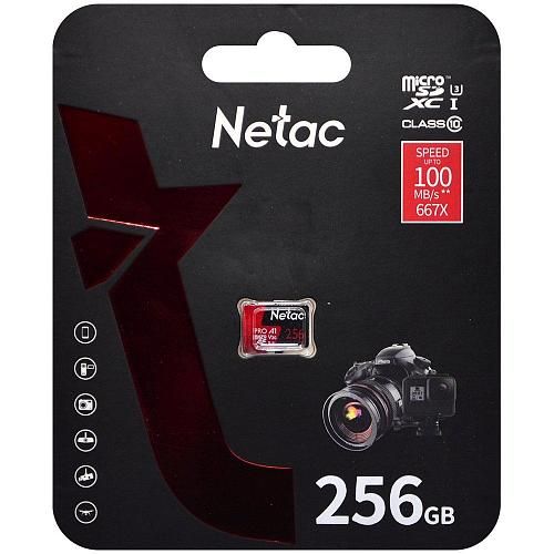256GB NETAC P500 MicroSDXC Extreme Pro UHS-I A1 V30 class 10 без адаптера
