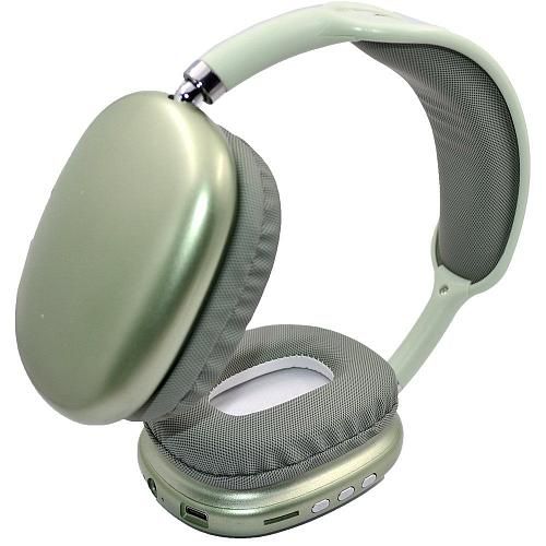 Наушники накладные Bluetooth P9 Pro Max зеленый/повреждена упаковка/