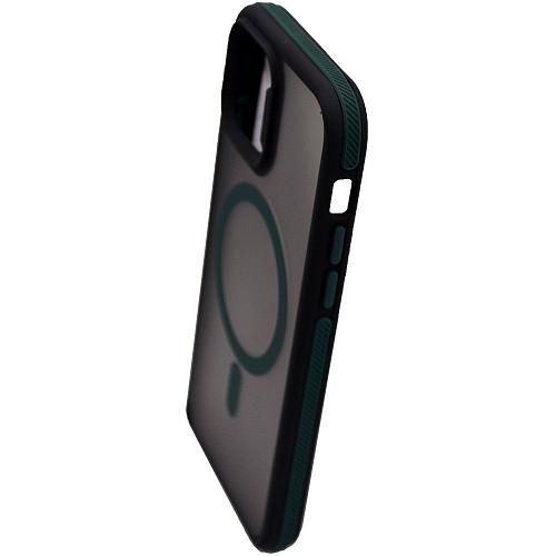 Чехол - накладка совместим с iPhone 14 Pro Max (6.7") "Mystery" с Magsafe пластик+силикон зеленый