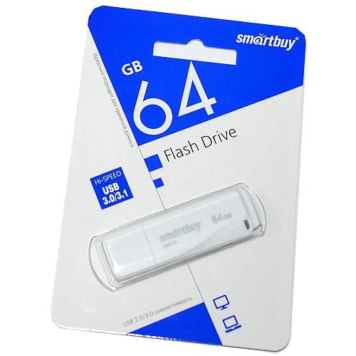 64GB USB 3.0 Flash Drive SmartBuy LM05 белый (SB64GBLM-W3)