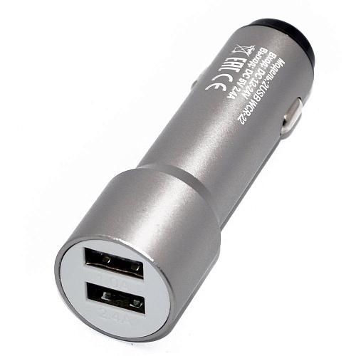 АЗУ [USB(2), 2.4A, 12W] WALKER WCR-22 серый