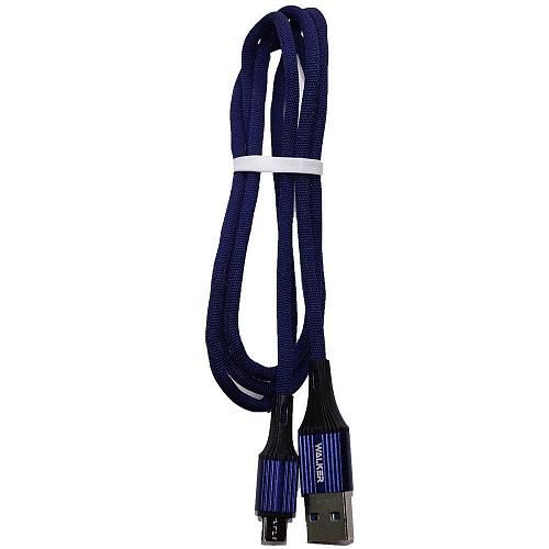 Кабель USB - micro USB WALKER C705 синий (1м)