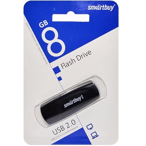 8GB USB 2.0 Flash Drive SmartBuy Scout черный (SB008GB2SCK)