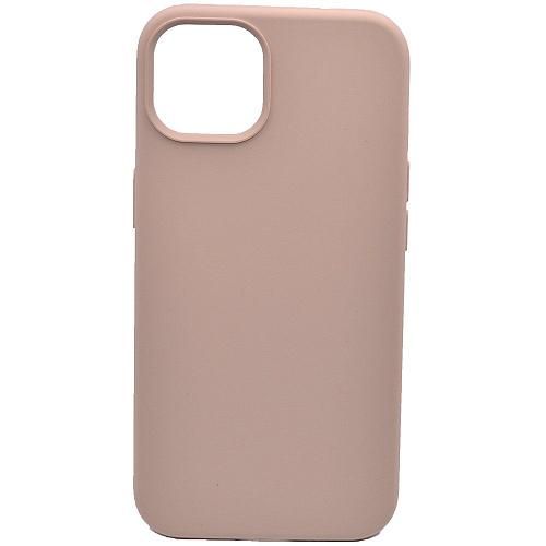 Чехол - накладка совместим с iPhone 13 (6.1") "Soft Touch" светло-розовый /без лого/