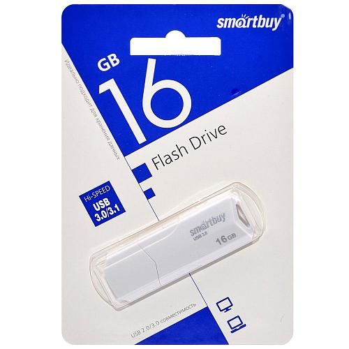 16GB USB 3.1 Flash Drive SmartBuy Clue белый (SB16GBCLU-W3)