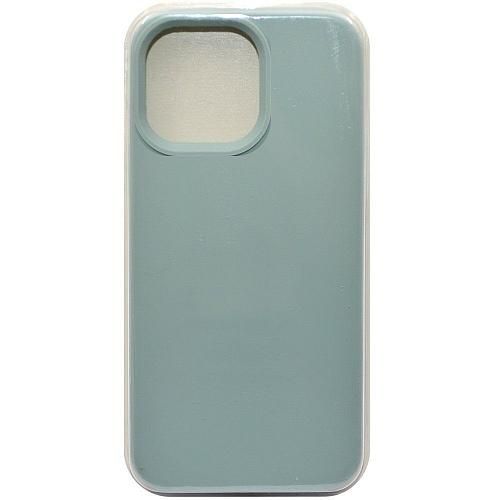 Чехол - накладка совместим с iPhone 15 Pro Max "Soft Touch" пыльно-мятный 17 /с логотипом/
