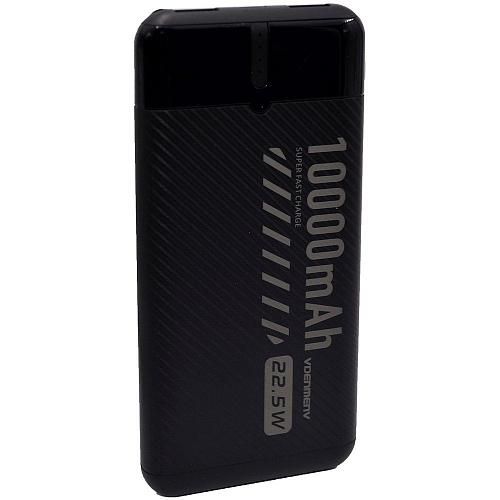 Аккумулятор внешний 10000mA DENMEN DP40 (2 USB выхода 4.5A, QC 22.5W) черный