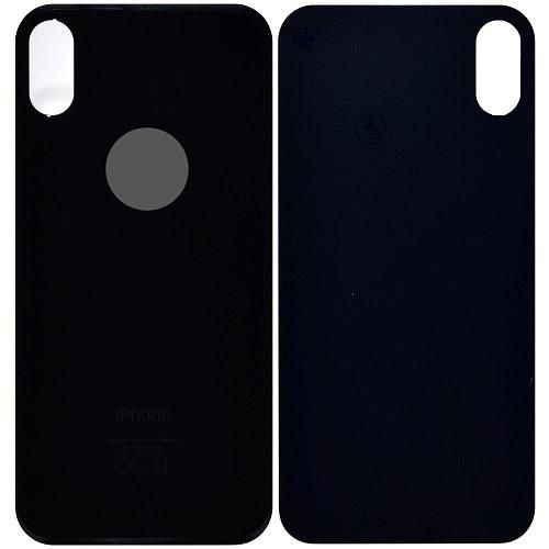 Стекло задней крышки совместим с iPhone Xs Max orig Factory черный /увеличенный вырез камеры/