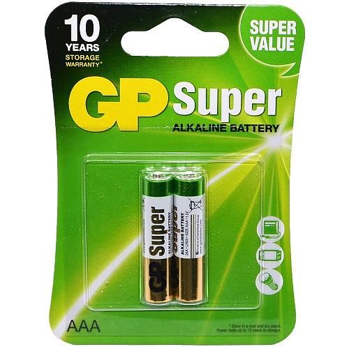 Батарейка AAA LR03 алкалиновая GP Super (блистер/2шт)