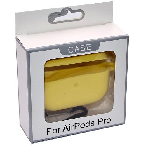 Чехол для AirP Pro силикон с карабином желтый