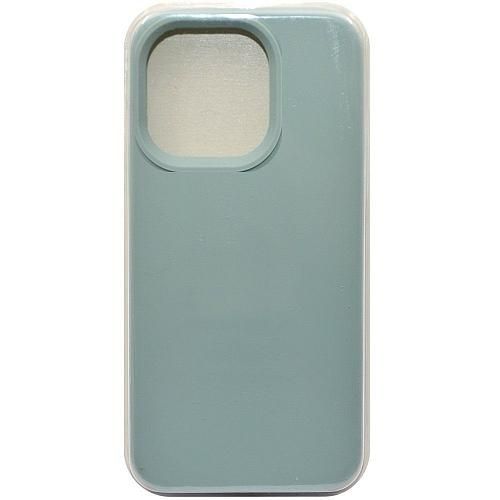 Чехол - накладка совместим с iPhone 15 Pro "Soft Touch" пыльно-мятный 17 /с логотипом/