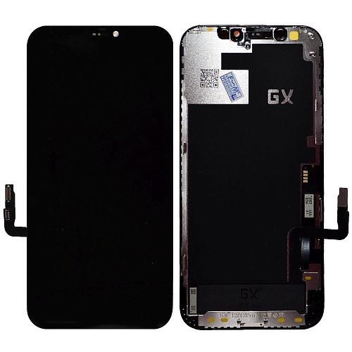 Дисплей совместим с iPhone 12/12 Pro + тачскрин + рамка черный OLED GX