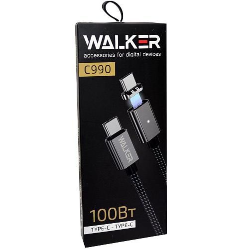 Кабель USB TYPE-C - TYPE-C WALKER C990 100W черный