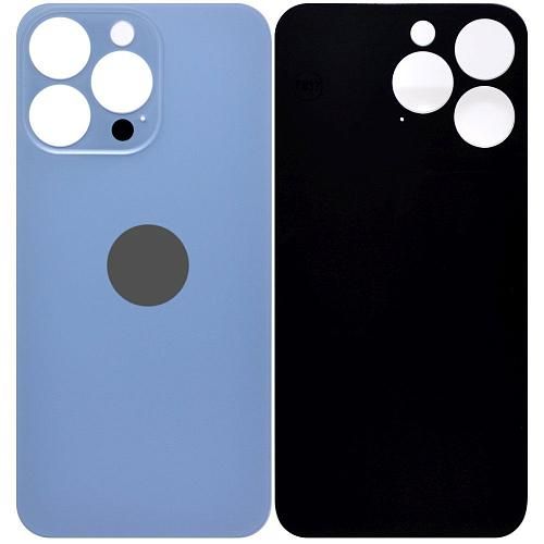 Стекло задней крышки совместим с iPhone 13 Pro orig Factory синий /увеличенный вырез камеры/